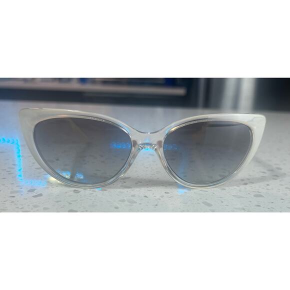 Vogue Sunglass Hut Cat Eye Sunglasses White To Clear Ombre Grey Lenses main image 7
